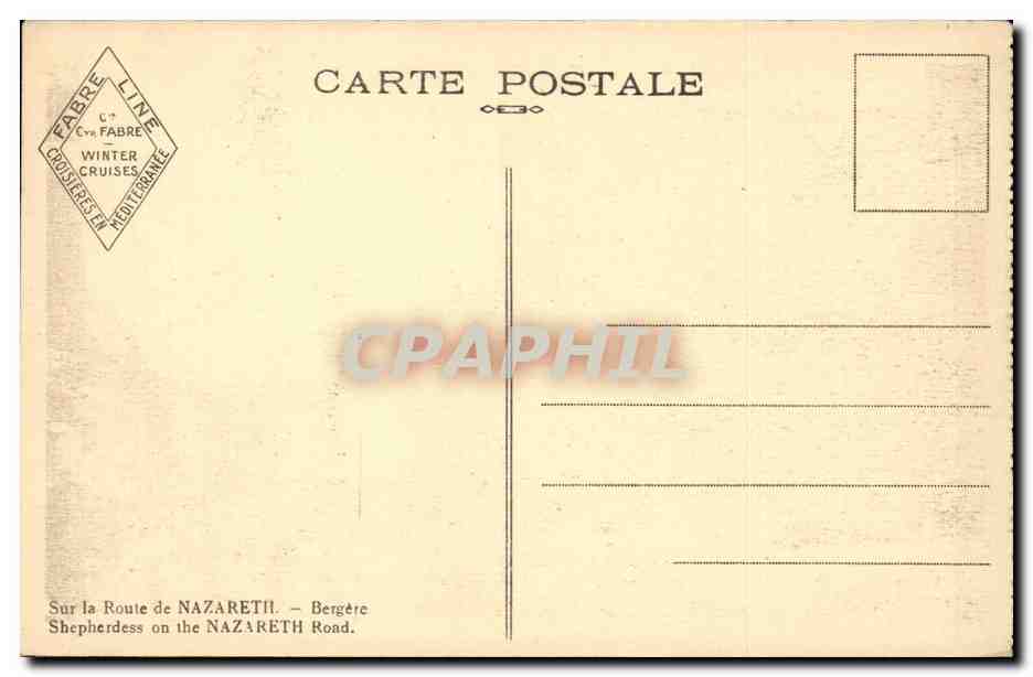 Israel - Sur la Route de Nazereth - Une Bergere - Shepardess - ane - donkey - CPA  — Rückseite