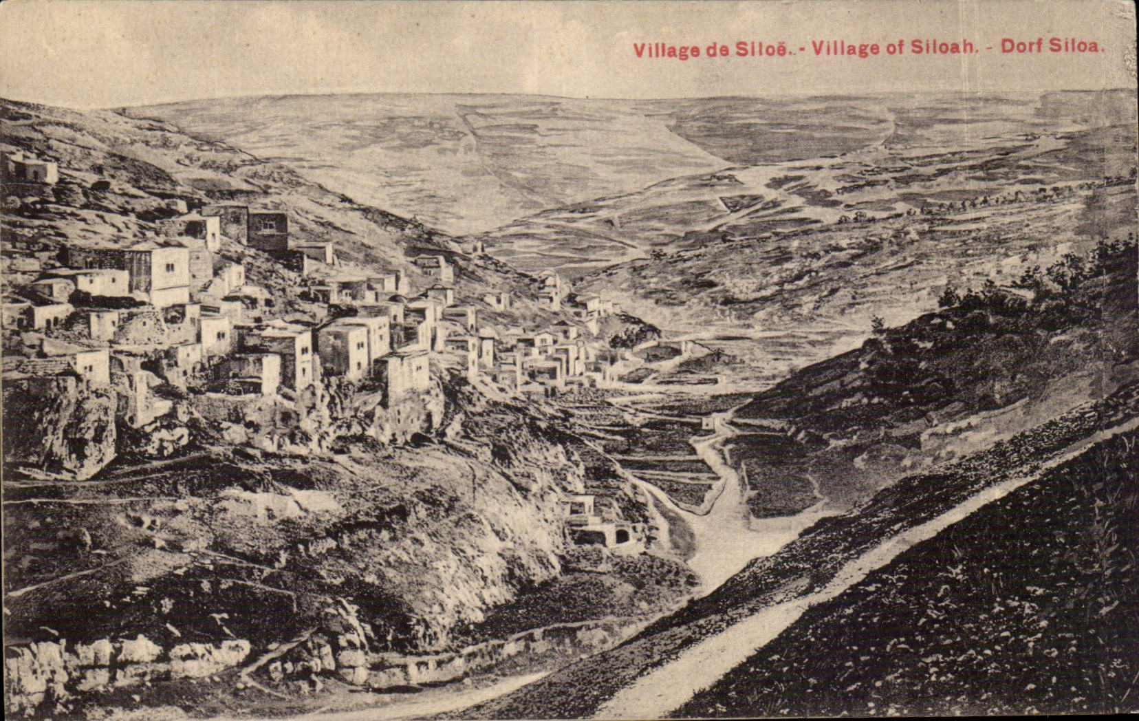 Israel - Village of Siloah - Village de Siloe - Dorf Siloa - CPA 