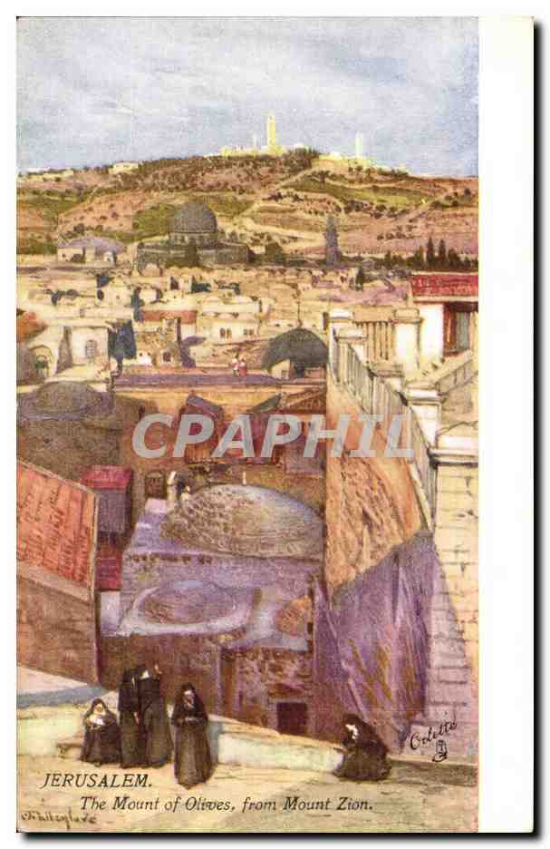 Israel - Jerusalem - The Mont of Olives from Zion - - CPA 