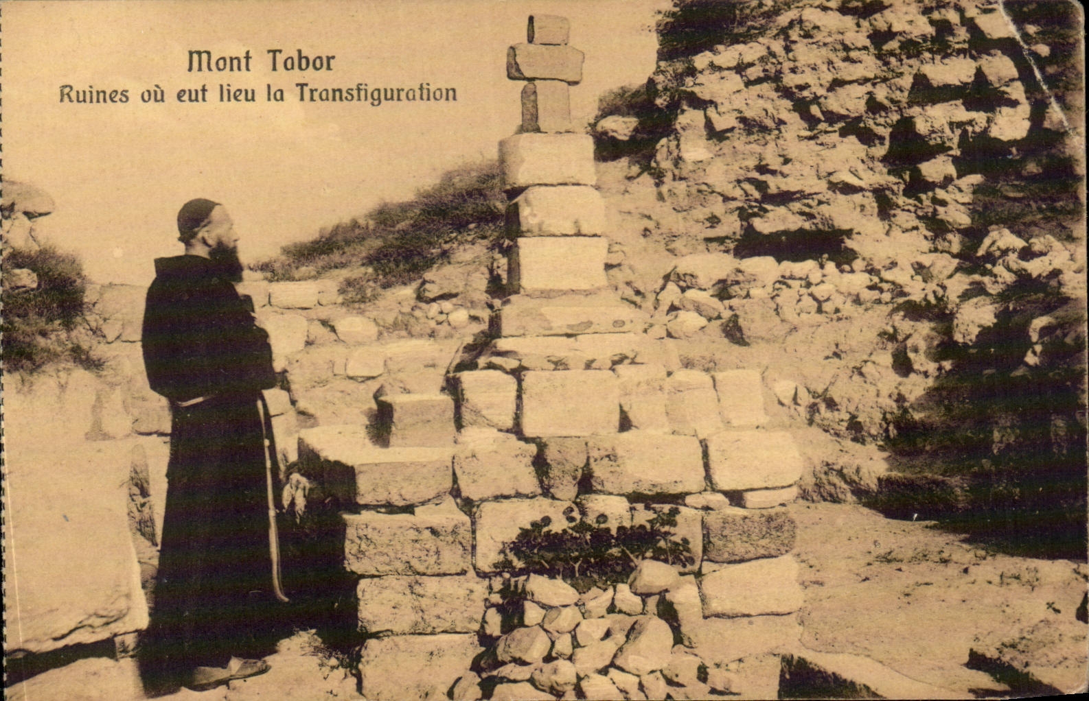 Israel - Jerusalem - Mont Tabor - Ruines ou eut lieu la Transfiguration - CPA 