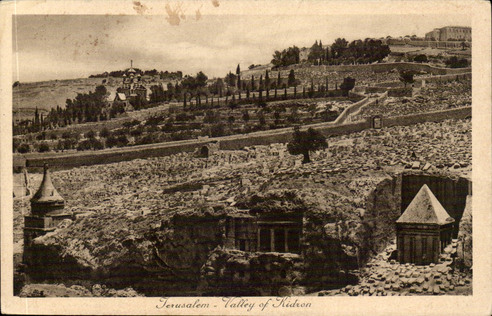 Israel - Jerusalem - Valley of Kidron CPA 