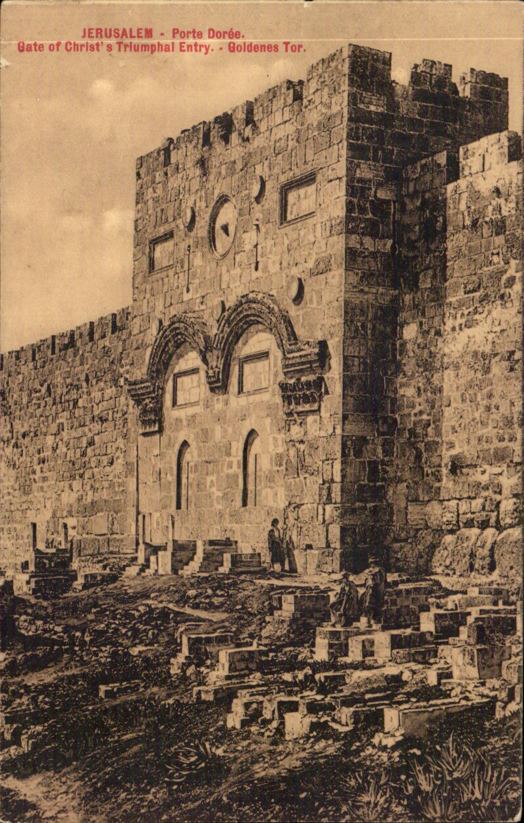 Israel - Jerusalem - Porte Doree - Gate of Christ's Triumphal Entry CPA 