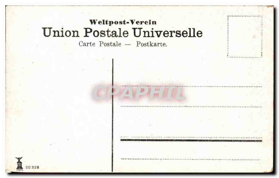 Jordan. Lieu du baptême — scène religieuse — éditeur Union Postale Universelle, n° 20 328 — Back