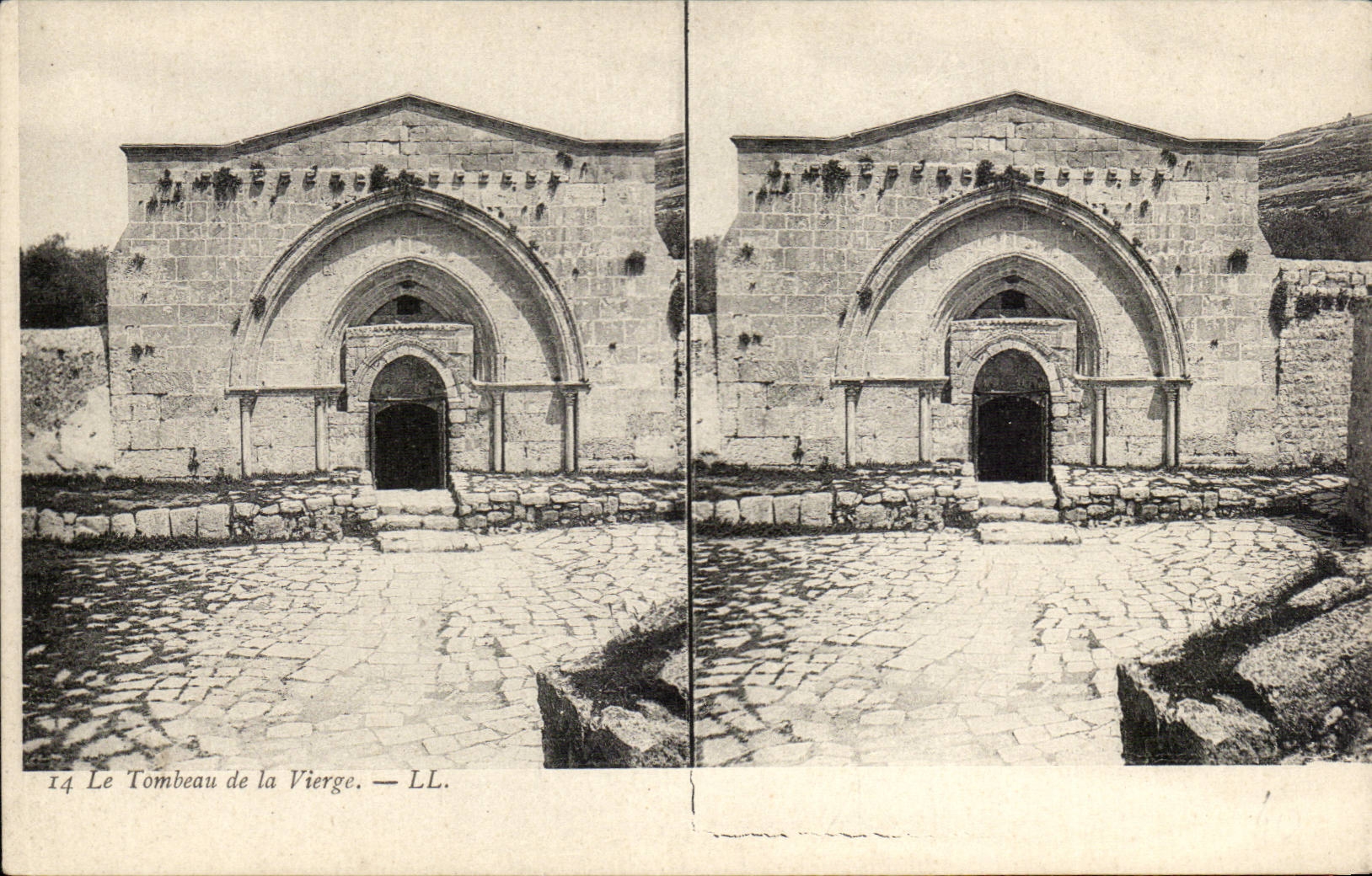 Israel - Jerusalem - Le Tombeau de la Vierge - Vue Stereoscopique - CPA 