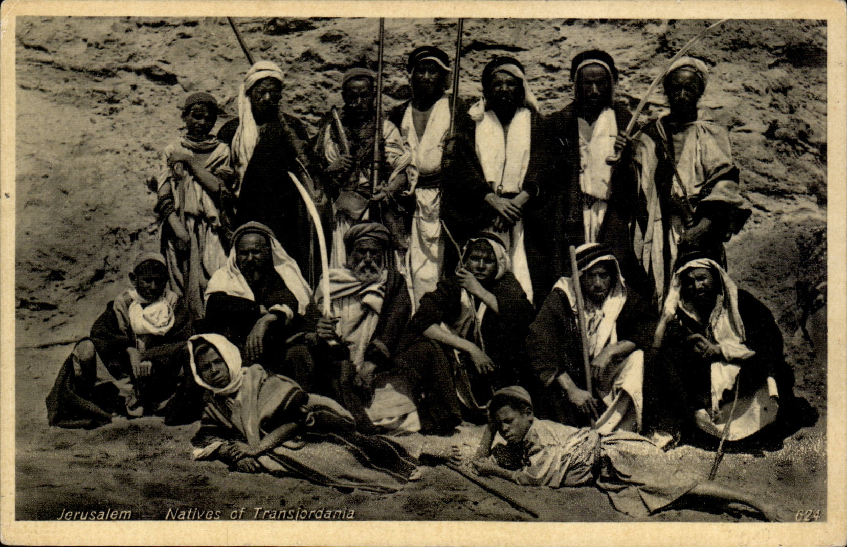 Einwohner Transjordaniens — Jerusalem — Union Postale Palestine, n°624