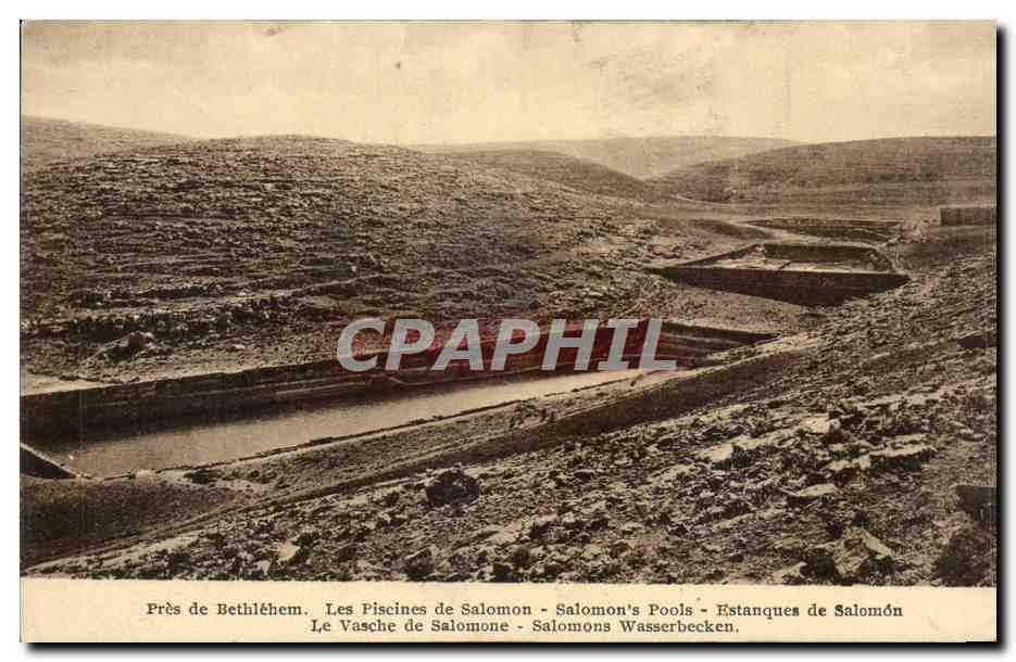 Israel - Pres de Bethlehem - Les Piscines de Salomon - Salomon's Pools - CPA 