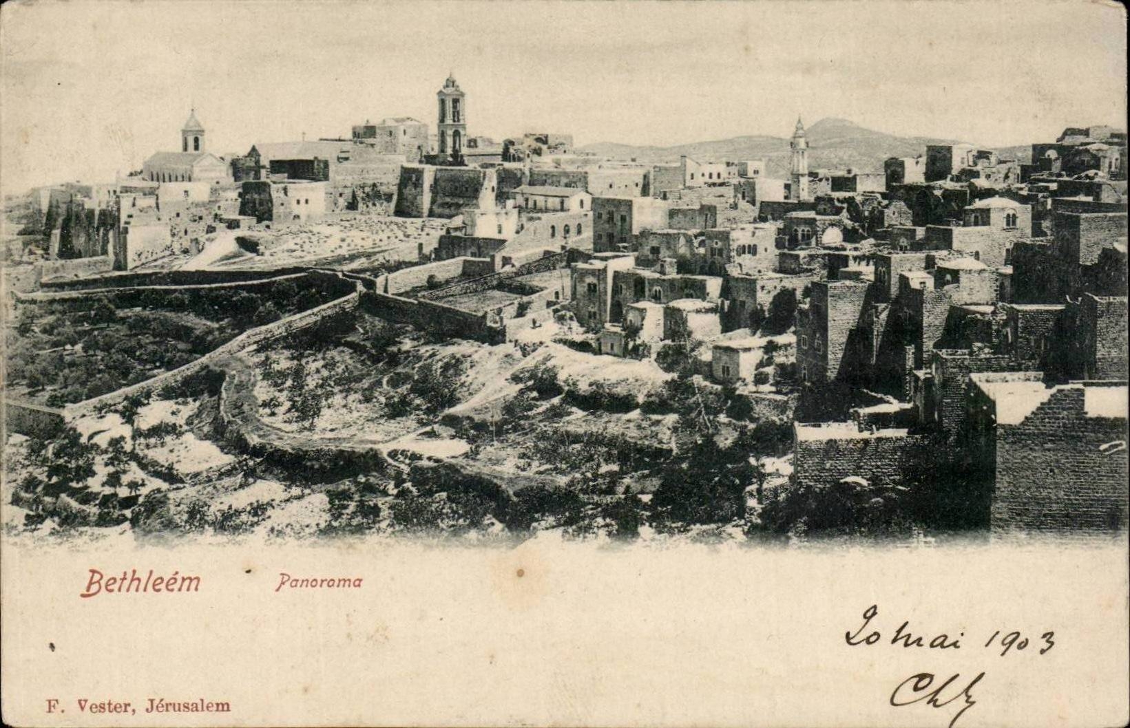 Israel - Bethleem - Bethlehem - 1903 - Panorama CPA 