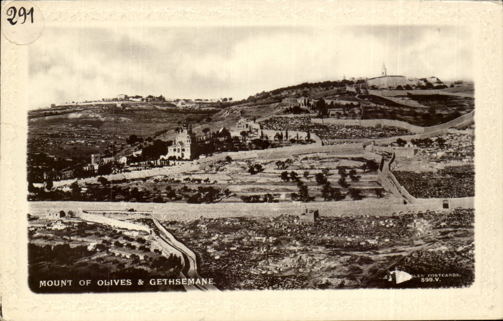 Mount of Olives & Gethsemane — vue panoramique — Beagles Postcards n°599.V
