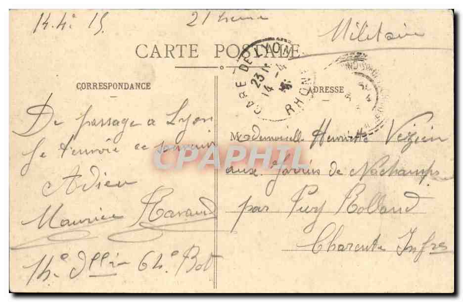 Lyon - Pont d'Ainay l'Antiquaille et Fourviere - CPA  — Verso