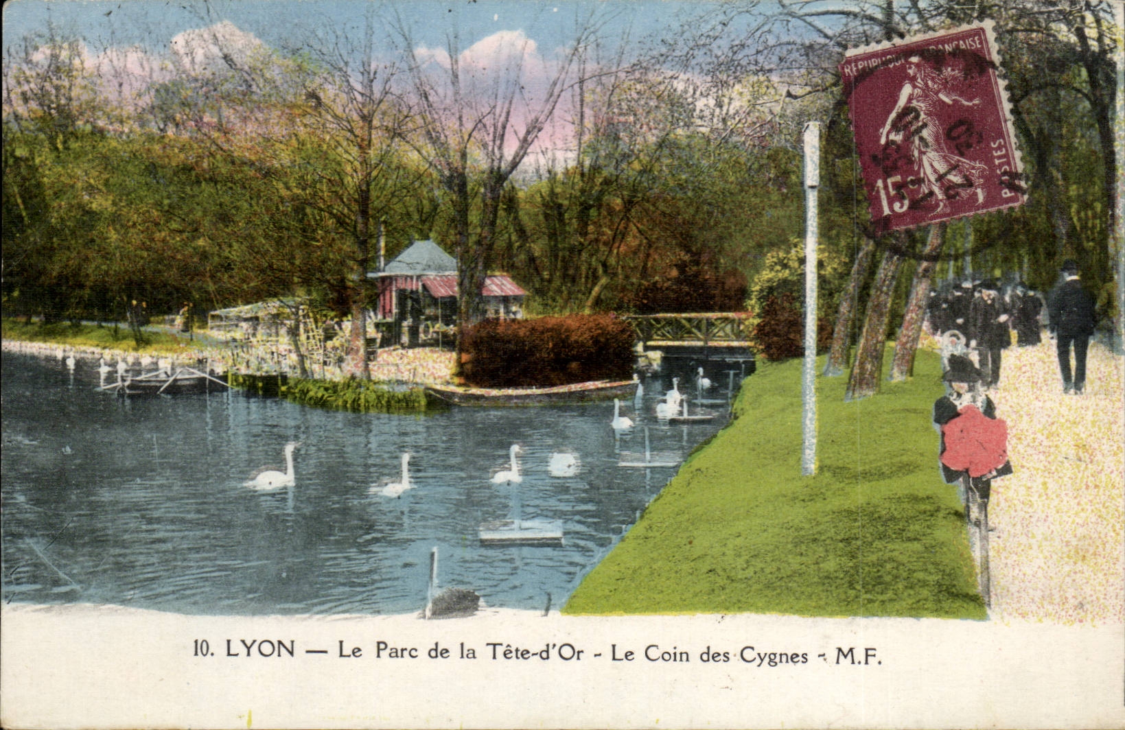 Lyon - Le Parc de la Tete D'or - Le Coin des Cygnes - Swans - CPA 