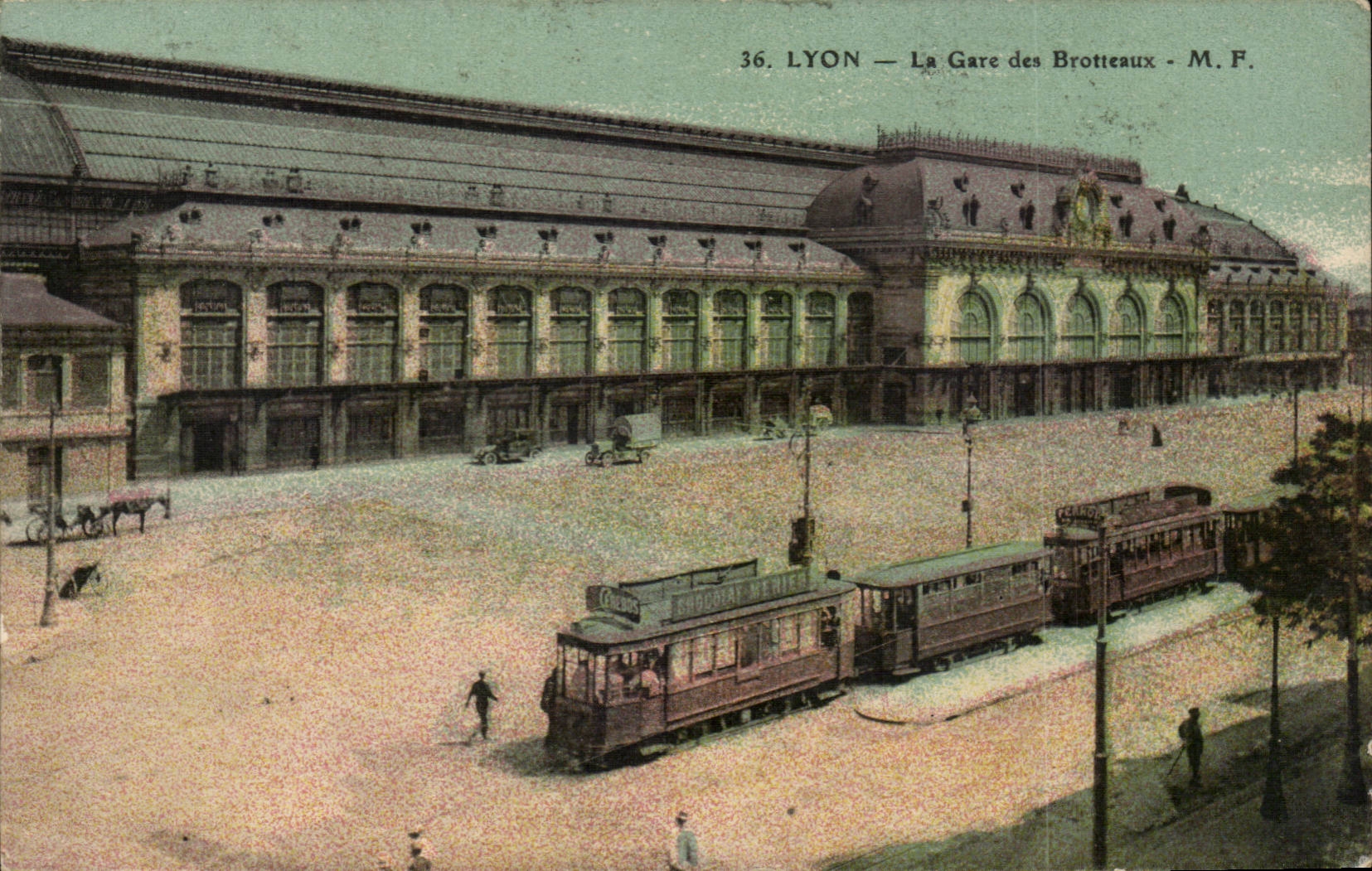 Lyon - La Gare des Brotteaux - train - CPA 