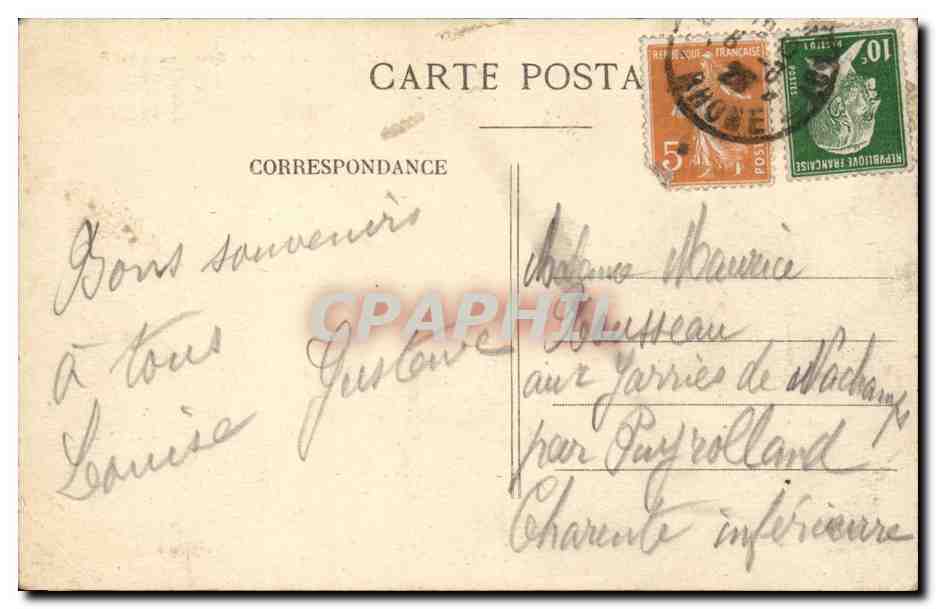 Lyon - La Gare des Brotteaux - train - CPA  — Rückseite