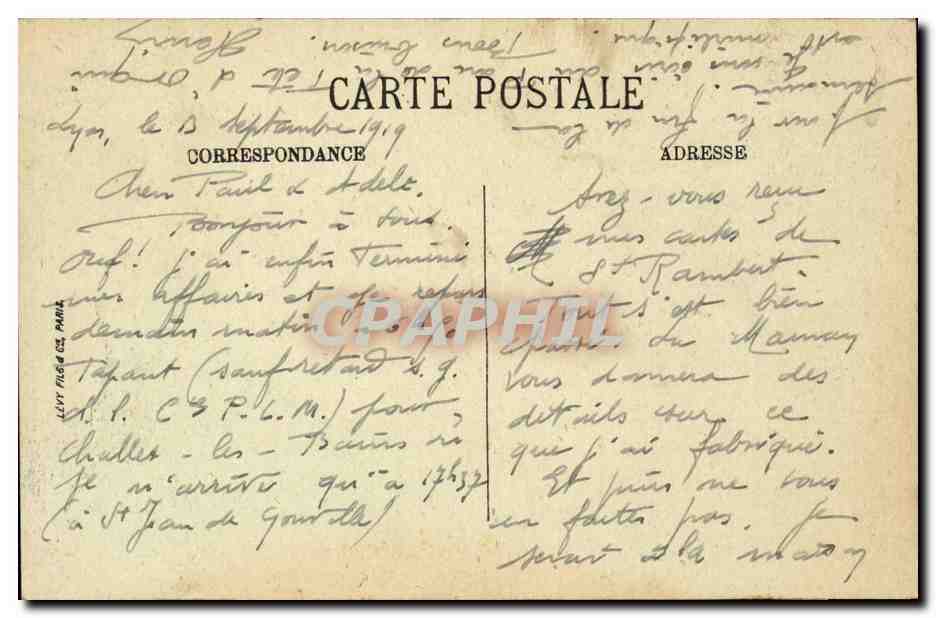 Lyon - L'Entree du Parc de la Tete d'Or et le Monument des Legionnaires du Rhone - enfant - CPA  — Verso