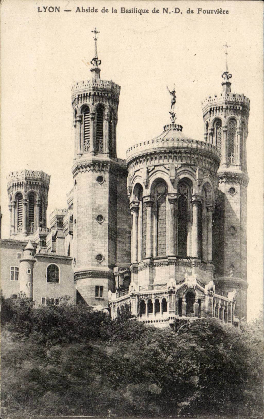 Lyon - Abside de la Basilique de Notre Dame de Fourviere - CPA 
