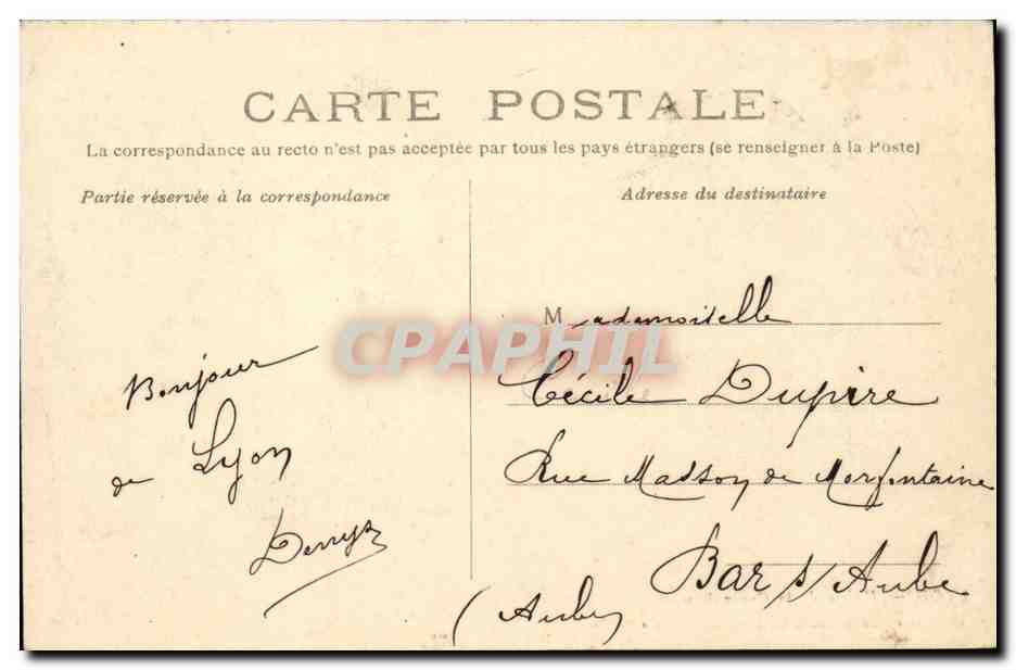 Lyon - Mairie de la Croix Rousse - CPA  — Rückseite