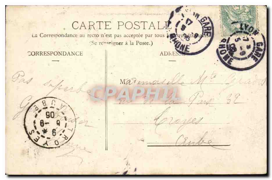 Lyon - La Cathedrale - CPA  — Verso