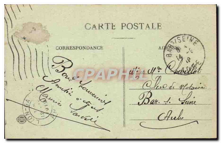 Lyon - Bonjour Lyon - Souvenir - CPA  — Rückseite