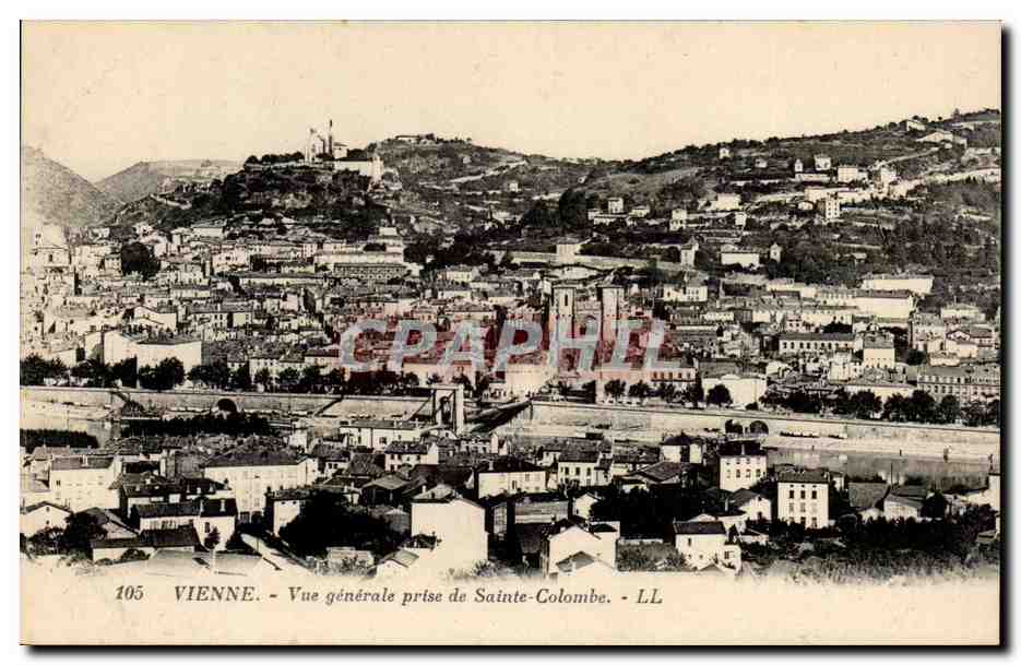 Vienne - Vue Generale prise de Sainte Colombe - CPA 