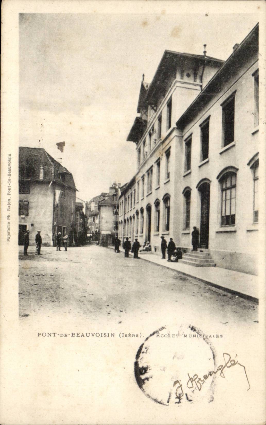 Pont de Beauvoisin - Ecole Municipal - CPA 