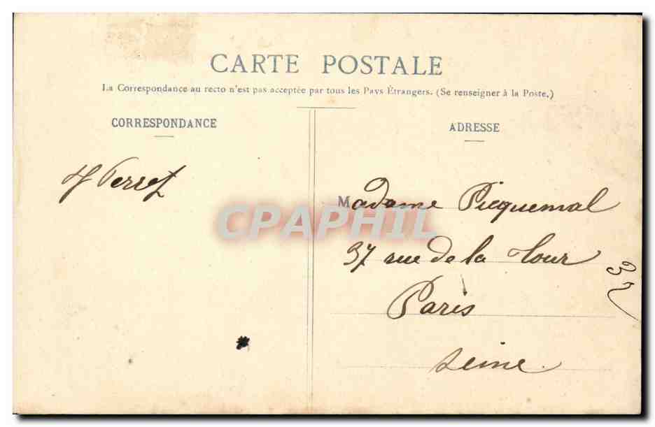 Uriage-les-Bains — Le Casino et Hôtel du Cercle — Collection Le Pi, Grenoble — Verso