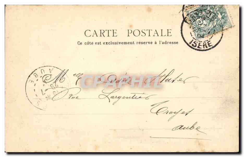 Vizille - Château et Monument du Centenaire — Édit. Galeries Modernes, pl. Grenette, Grenoble — Verso