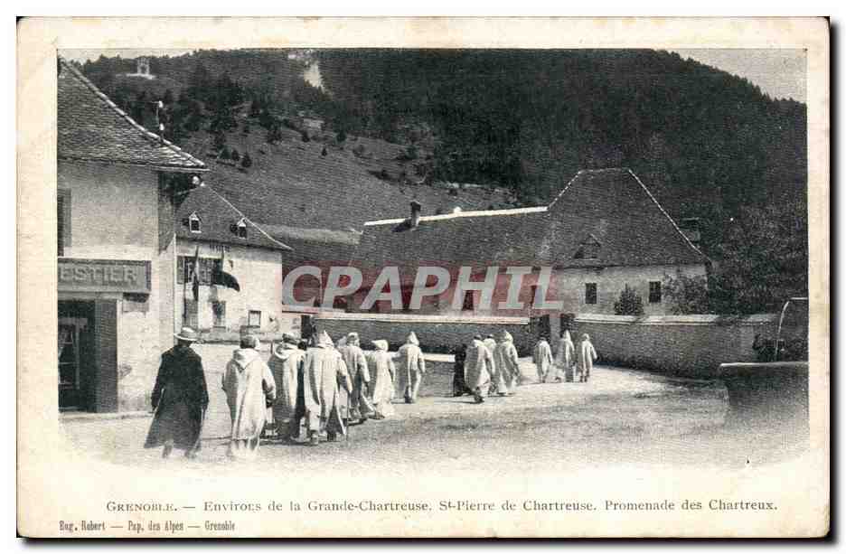 Grenoble — Surroundings of Grande-Chartreuse, St-Pierre de Chartreuse, Promenade des Chartreux — Bag. Robert, Pap. des Alpes, Grenoble