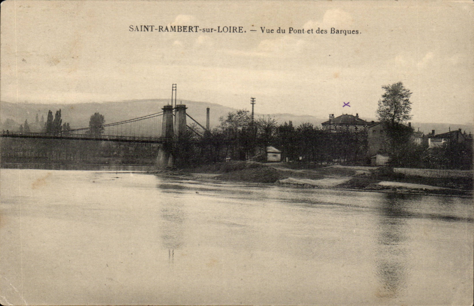Saint Rambert sur Loire - Vue du Pont et des Barques - CPA 