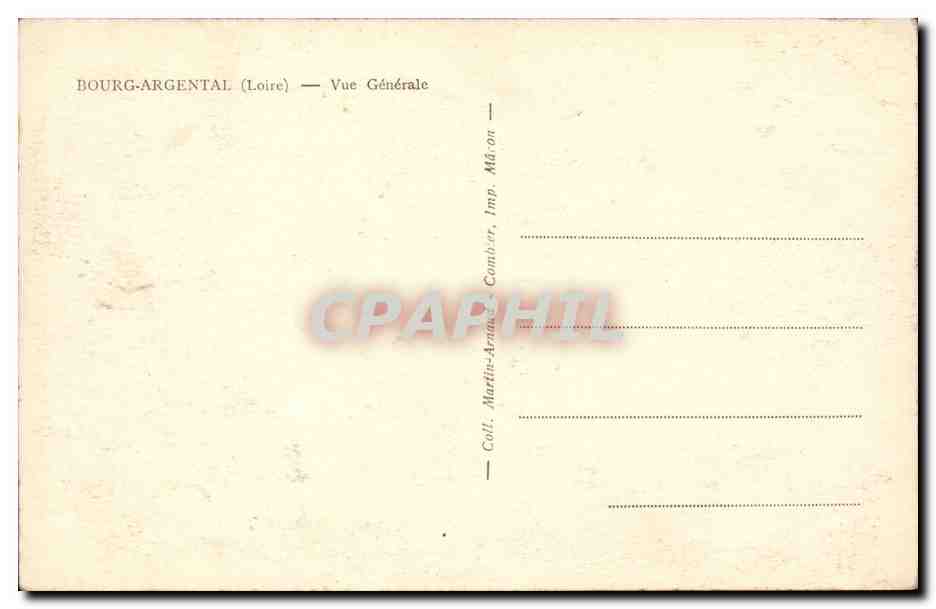 Bourg - Argental - Vue Generale - CPA  — Rückseite