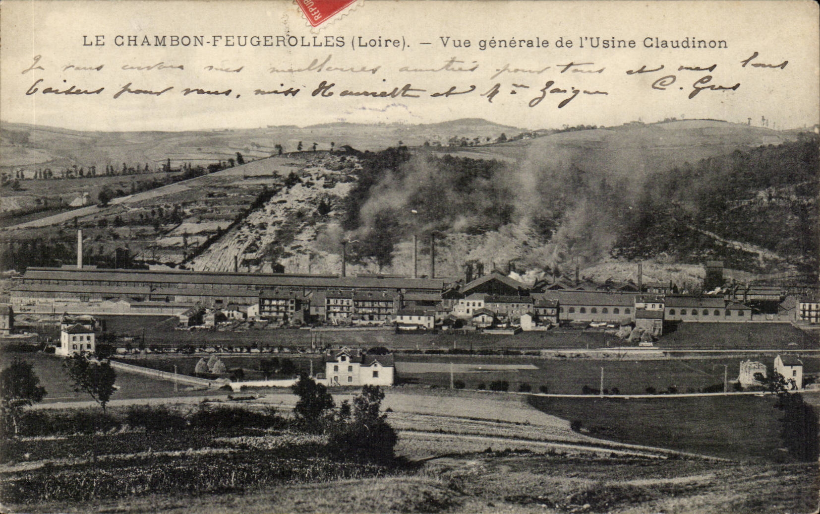 Le Chambon-Feugerolles (Loire) — Vue générale de l'Usine Claudinon — éditeur non identifié, n° de série non visible