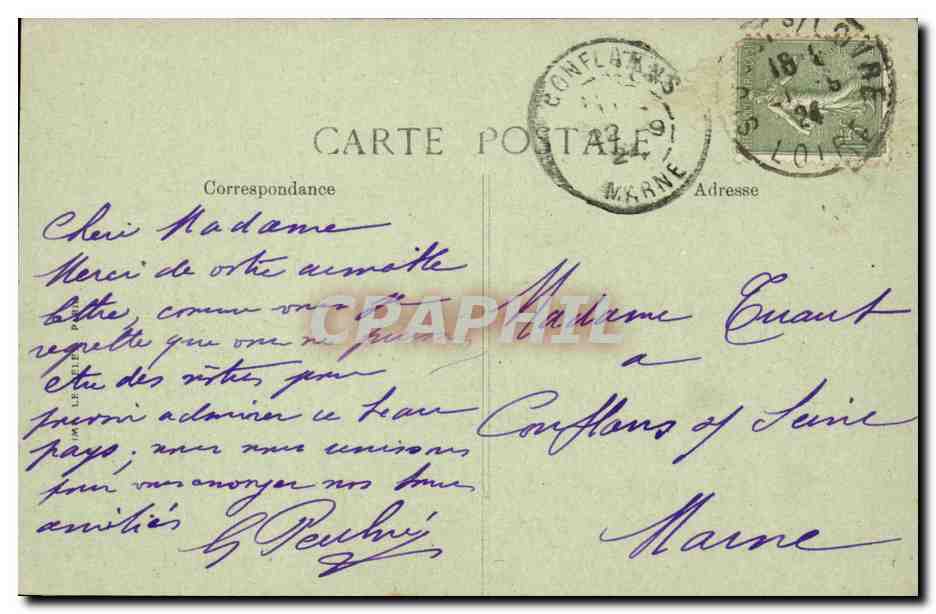 Saint Just sur Loire - Pont Suspendu - CPA  — Rückseite