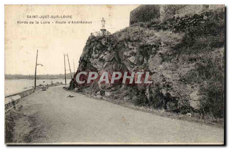 Saint Just sur Loire - Bords de la Loire - Route d'Andrezieux - CPA 