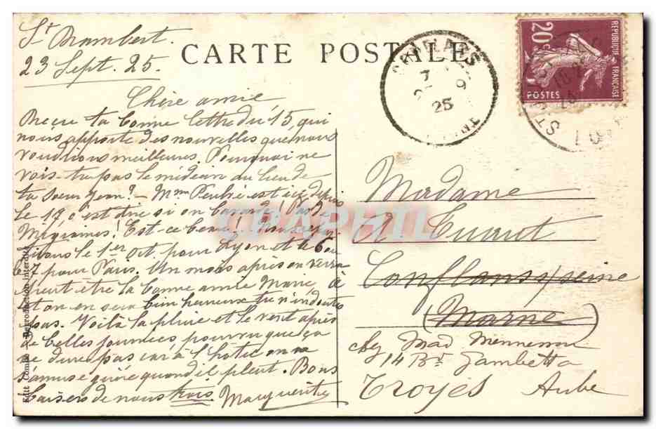 Saint Just sur Loire - Bords de la Loire - et plies du Pont Romain - CPA  — Rückseite