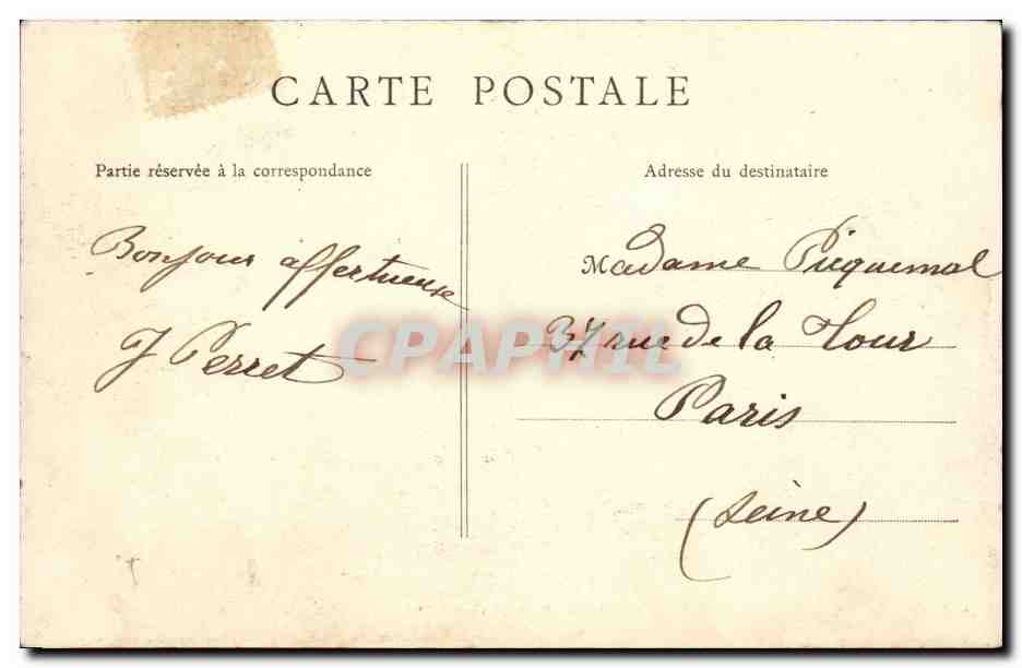 Grenoble - Place Victor Hugo et les forts Rabots de la Bastille - CPA  — Verso