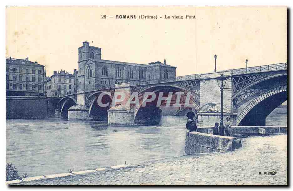 Romans sur Isere - Le Vieux Pont - CPA 