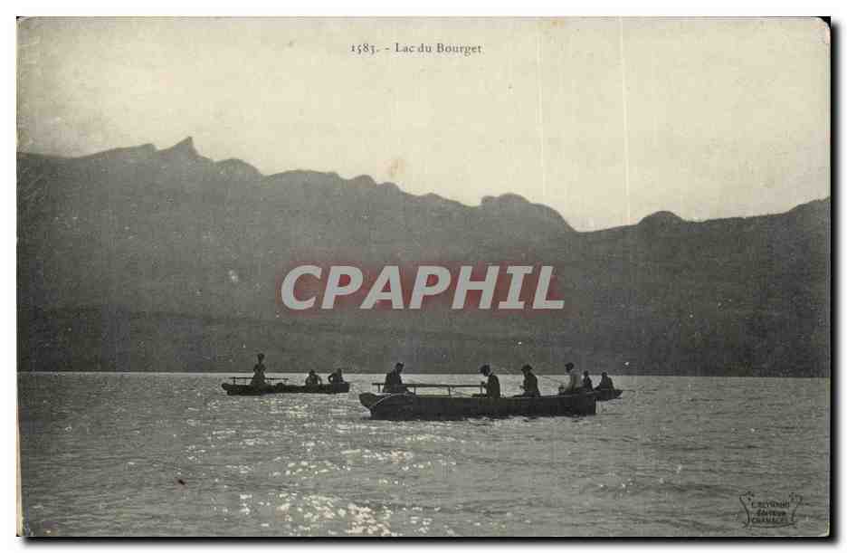 Aix les Bains - Lac du Bourget - bateau - boat CPA (pecheurs)