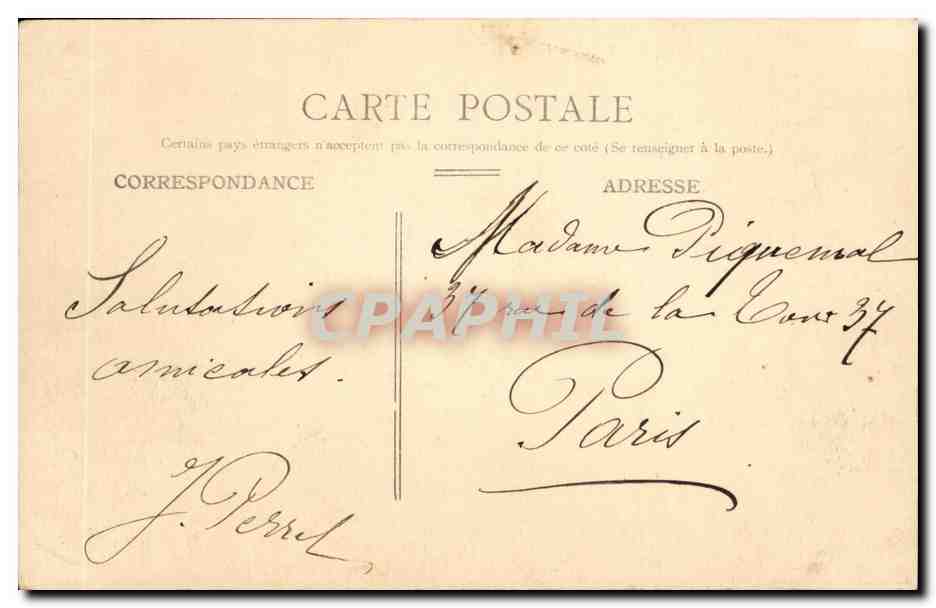 Chambery - Les Charmettes - Habitation de J J Rousseau CPA  — Rückseite