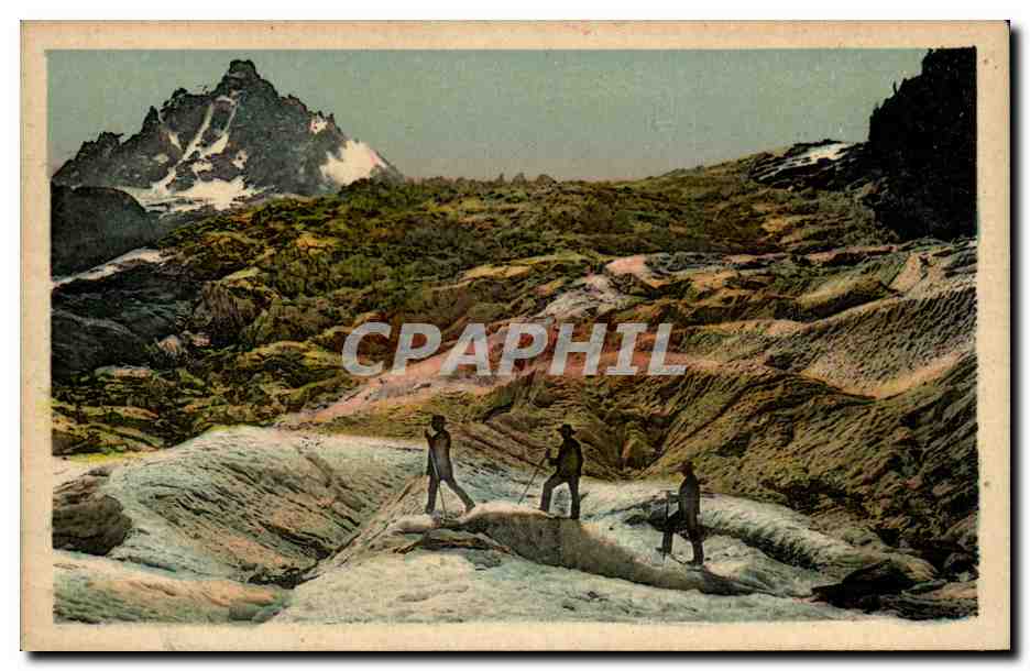 Chamonix - Mont Blanc - Traversee du Glacier des Bossons CPA 
