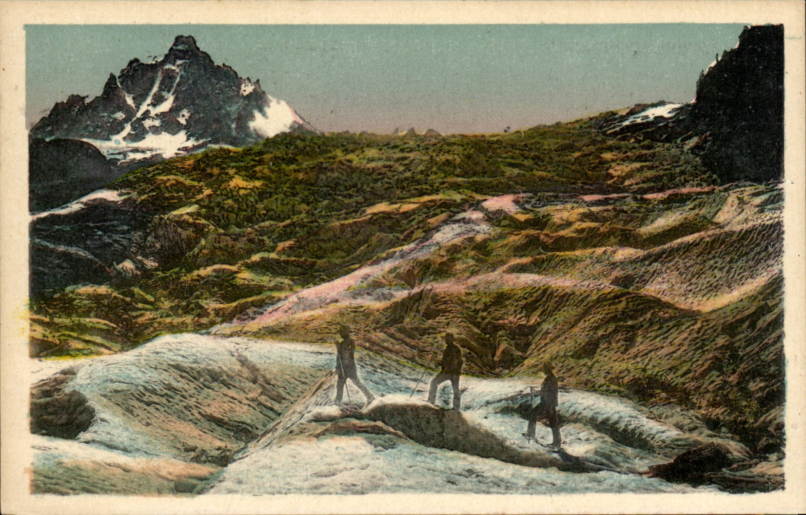 Chamonix - Mont Blanc - Traversee du Glacier des Bossons CPA 