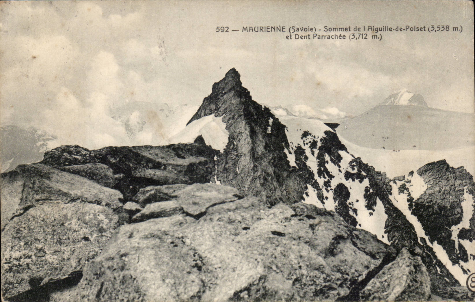 Maurienne - Sommet de l'Aiguille de Poiset et Dent Parrachee CPA 