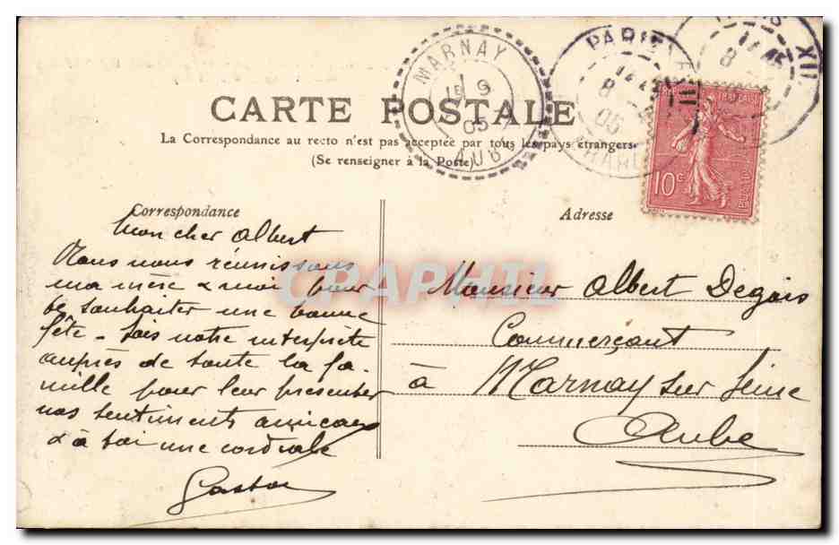 Maurienne - Sommet de l'Aiguille de Poiset et Dent Parrachee CPA  — Rückseite