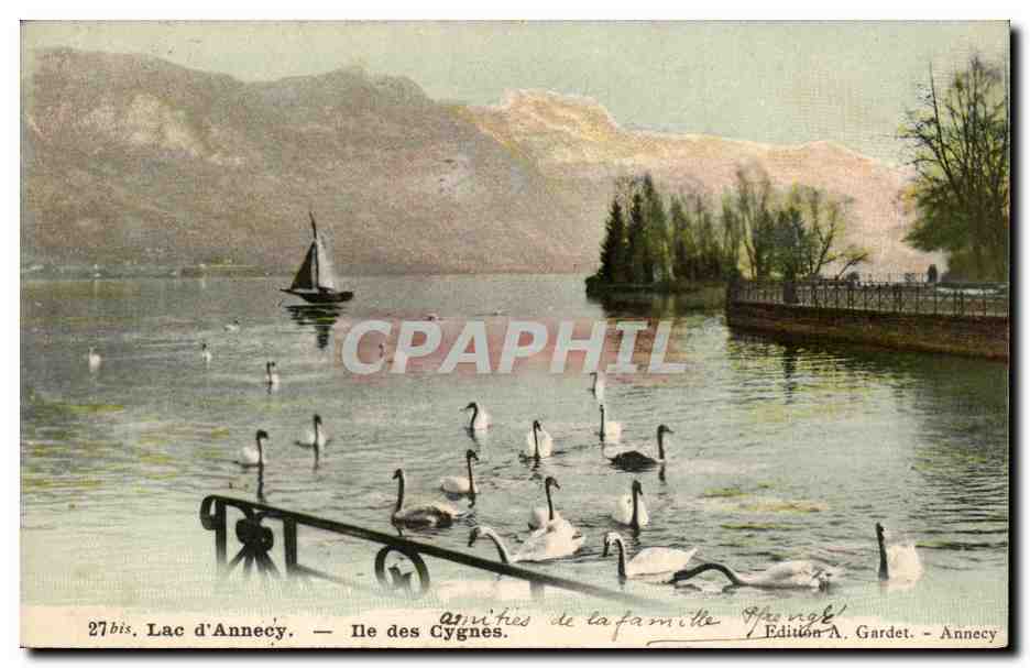 Lac d'Annecy — Ile des Cygnes — Edition A. Gardet - Annecy