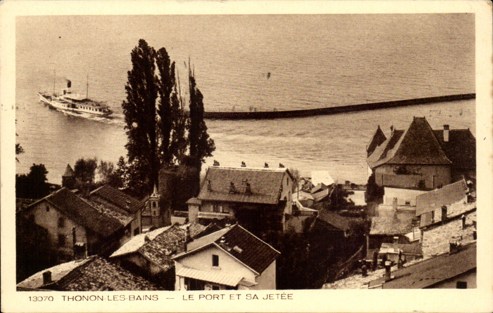 Thonon-les-Bains — Le port et sa jetée — Baupin & Cie, n° 13070