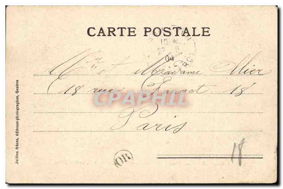 Evian les Bains - Etablissement Thermal et Splendide Hotel - CPA  — Verso