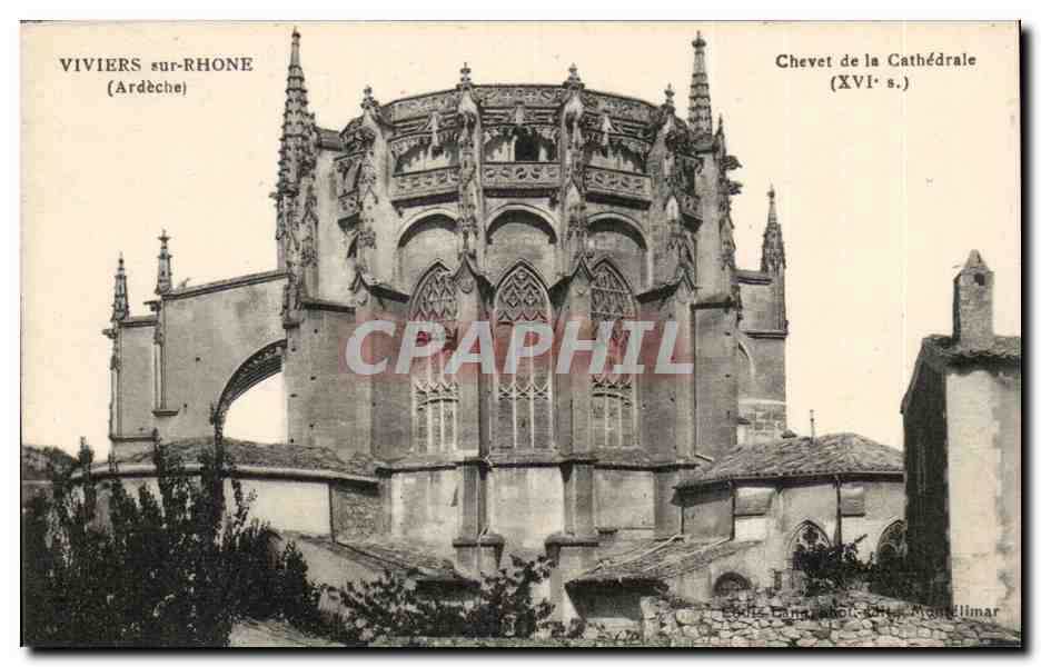 Viviers - Chevet de la Cathedrale - CPA 