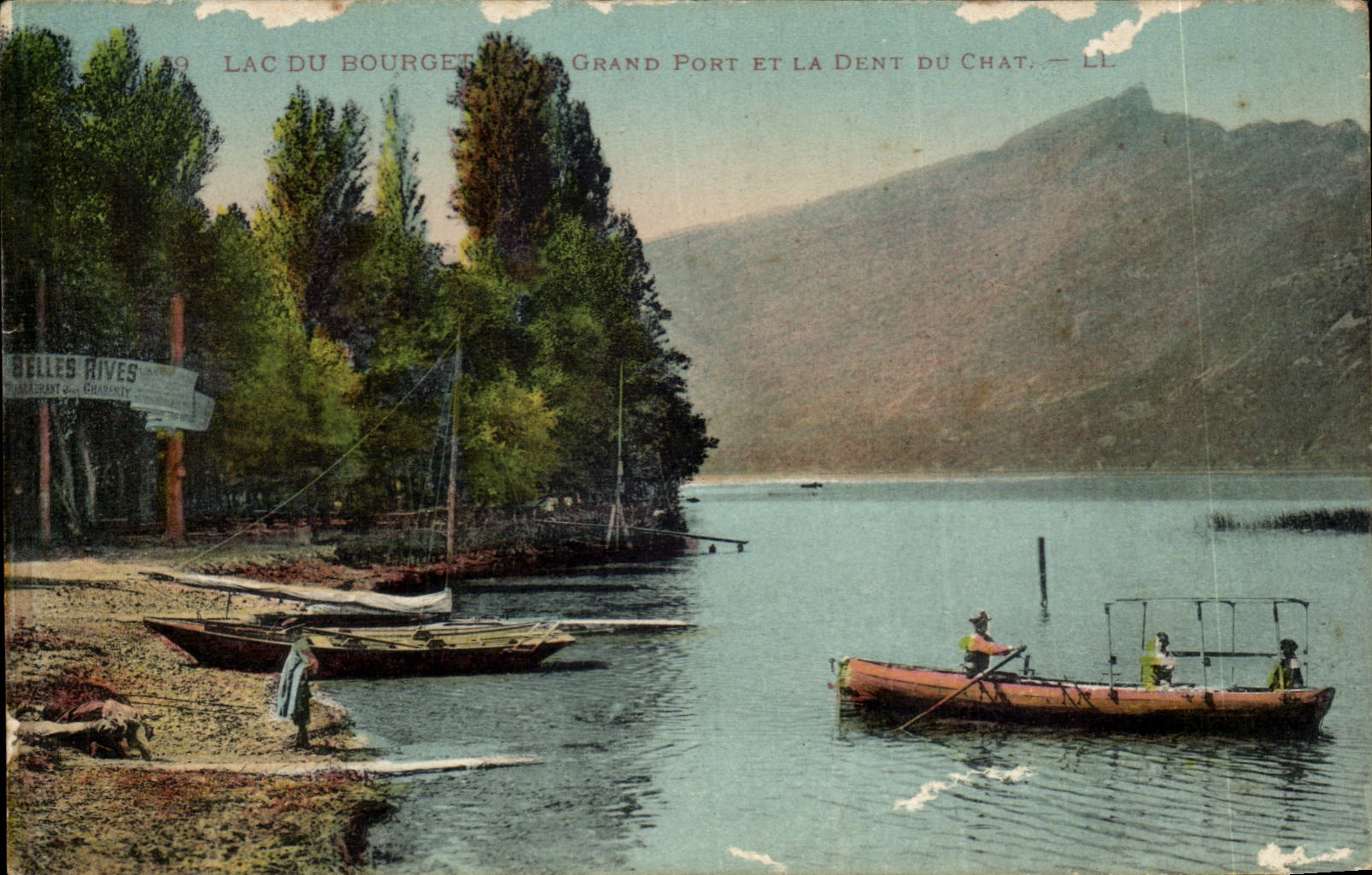 Aix les Bains - Lac du Bourget - Grand Port et la Dent du Chat - CPA