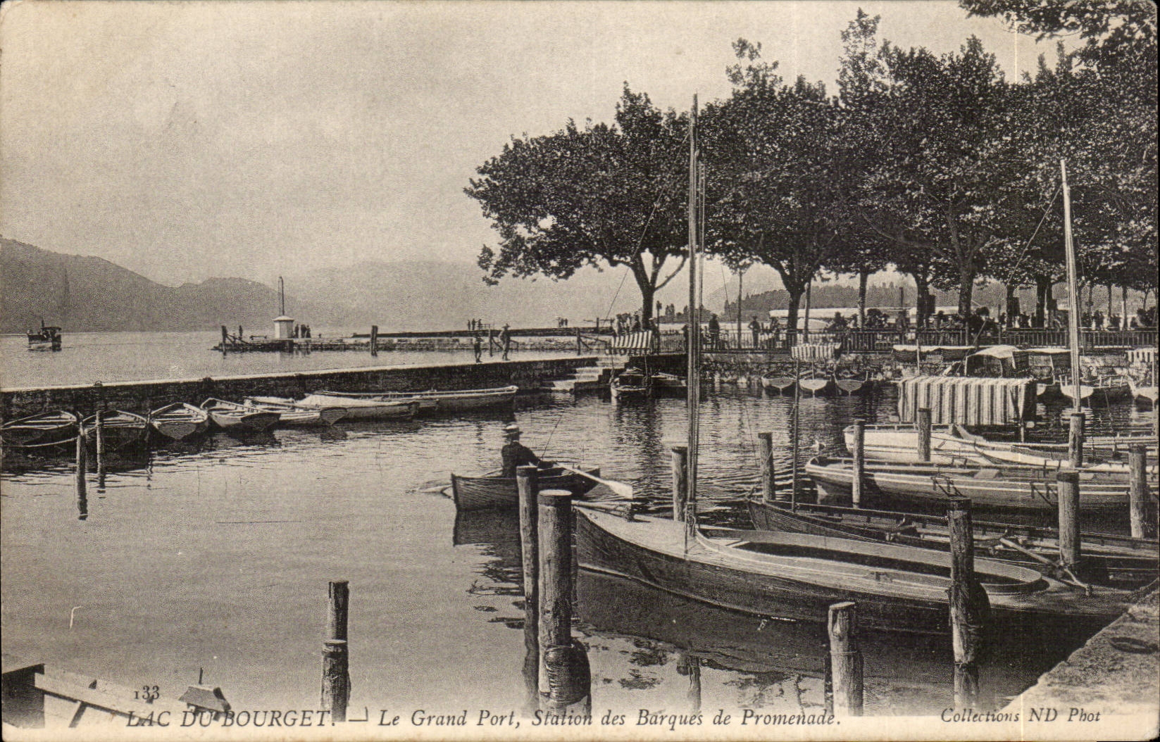 Aix les Bains - Lac du Bourget - Station des Barques de Promenade - bateau - boat - - CPA 