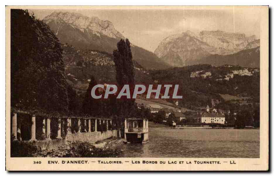 Envions d'Annecy - Tailloires - Les Bords du Lac et la Tournette - CPA 