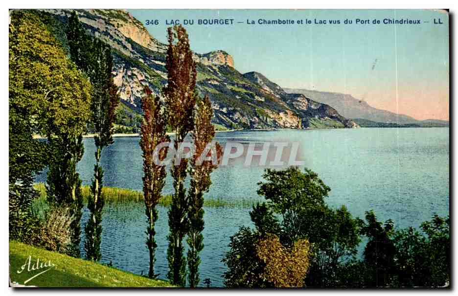 Aix les Bains - La Chambotte et le Lac vus du Port - CPA 