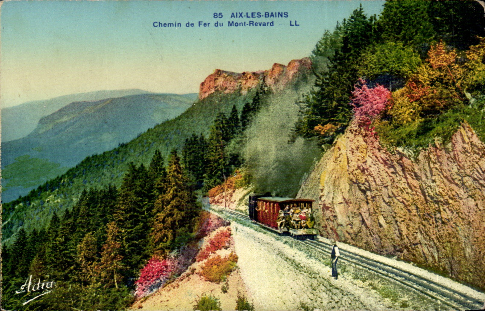 Aix les Bains - Chemin de Fer du Mont Revard - train - CPA 