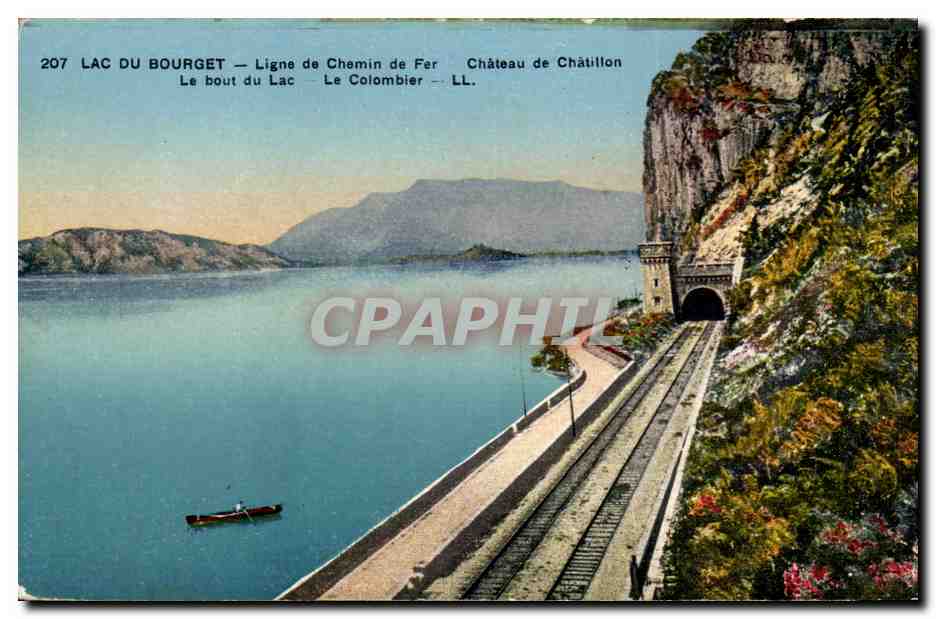 Aix les Bains - Lac du Bourget - Ligne de Chemin de Fer - Chateau de Chatillon - CPA 